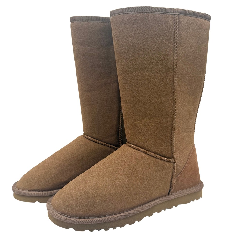 UGG Australia Classic Tall Boots Womens 9 Chestnut Sheepskin Suede 5815 NWOT